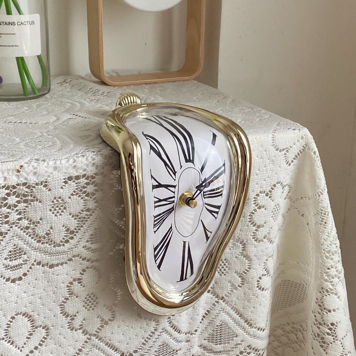 Melting Clock — Polished Gold