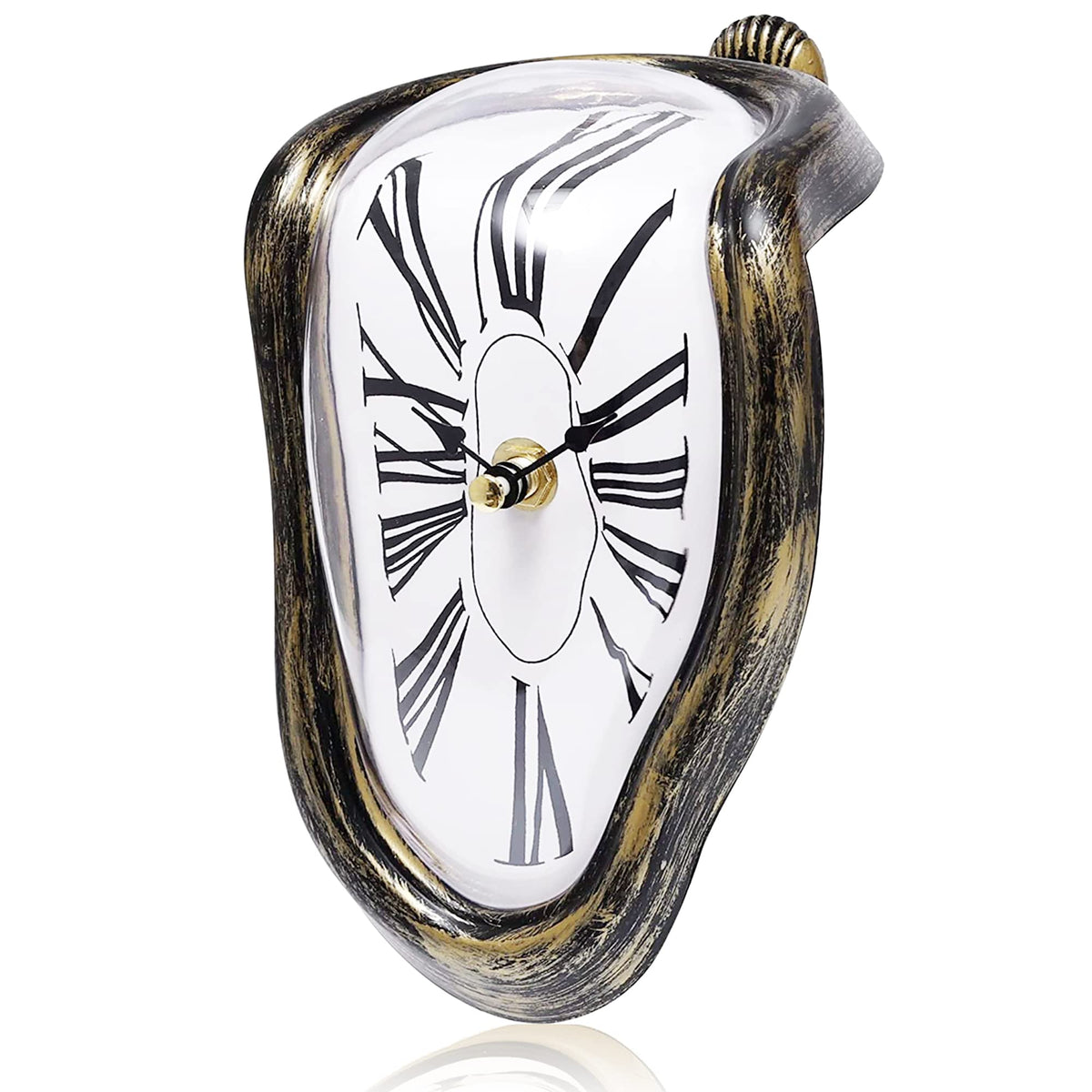 FAREVER antique black-and-gold Roman-numeral melting clock on a white background