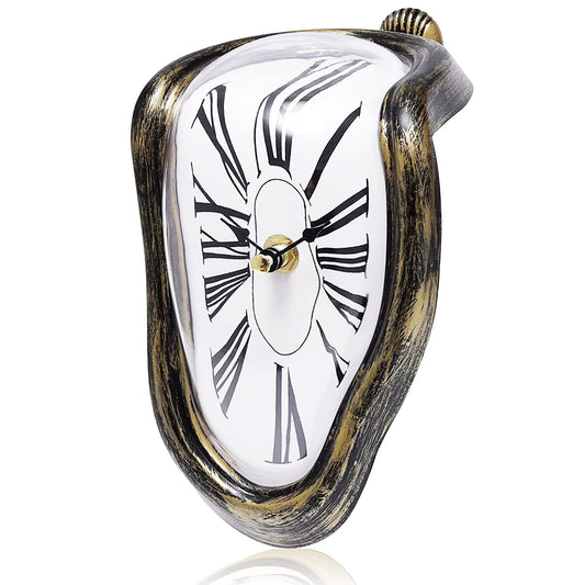 FAREVER antique black-and-gold Roman-numeral melting clock on a white background